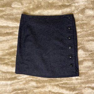 Banana Republic Gray Button Down Mini Skirt